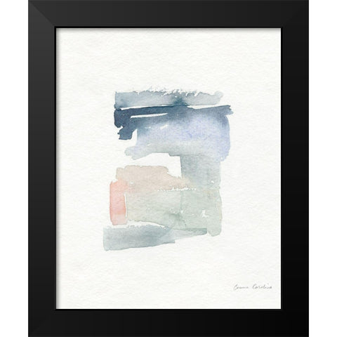 Sea Glass Color Studies I Black Modern Wood Framed Art Print by Caroline, Emma