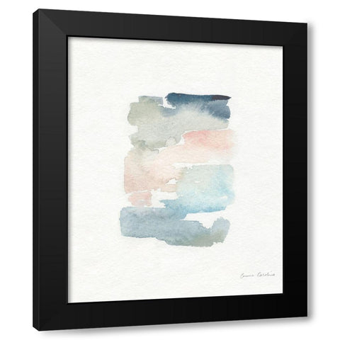 Sea Glass Color Studies II Black Modern Wood Framed Art Print by Caroline, Emma