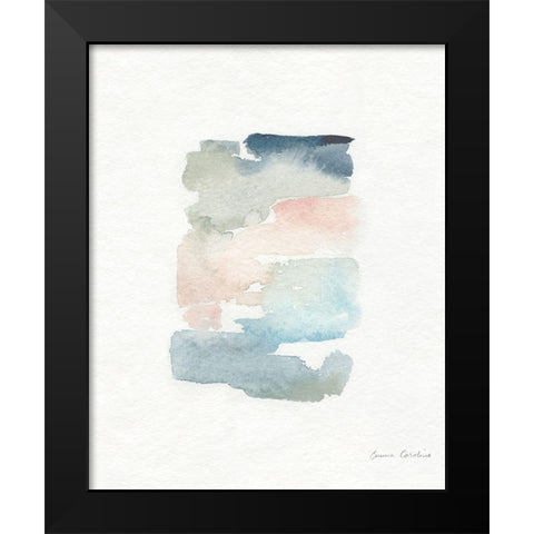 Sea Glass Color Studies II Black Modern Wood Framed Art Print by Caroline, Emma