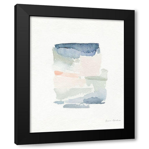 Sea Glass Color Studies III Black Modern Wood Framed Art Print with Double Matting by Caroline, Emma
