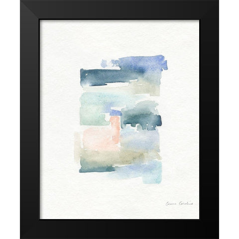 Sea Glass Color Studies IV Black Modern Wood Framed Art Print by Caroline, Emma