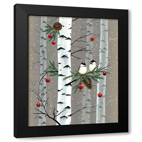 Birch Birds I Black Modern Wood Framed Art Print by Popp, Grace