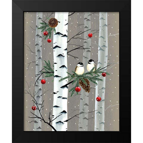 Birch Birds I Black Modern Wood Framed Art Print by Popp, Grace