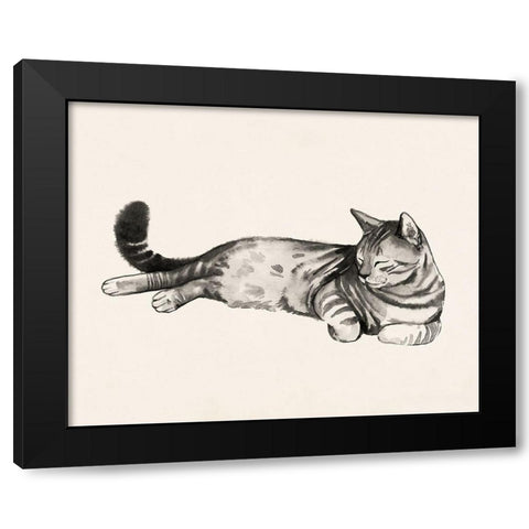 Cat Laze II Black Modern Wood Framed Art Print by Popp, Grace