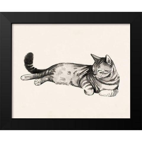 Cat Laze II Black Modern Wood Framed Art Print by Popp, Grace
