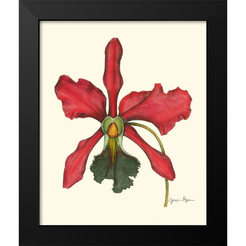 Majestic Orchid IV Black Modern Wood Framed Art Print by Goldberger, Jennifer