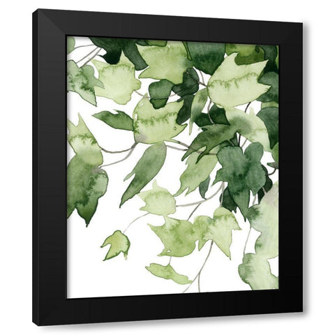 Emerald Vines II Black Modern Wood Framed Art Print by Popp, Grace