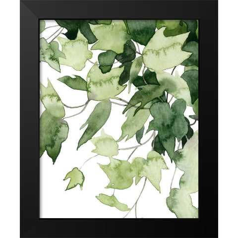 Emerald Vines II Black Modern Wood Framed Art Print by Popp, Grace