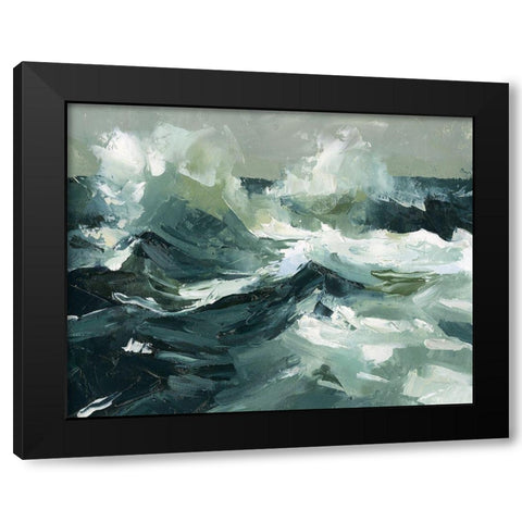 Choppy Ocean View I Black Modern Wood Framed Art Print by Caroline, Emma