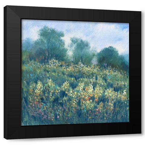 Meadow Wildflowers I Black Modern Wood Framed Art Print with Double Matting by OToole, Tim