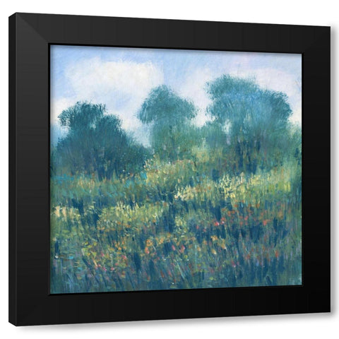 Meadow Wildflowers II Black Modern Wood Framed Art Print with Double Matting by OToole, Tim