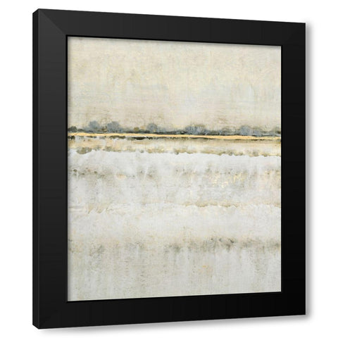 Gilded Horizon I Black Modern Wood Framed Art Print with Double Matting by OToole, Tim