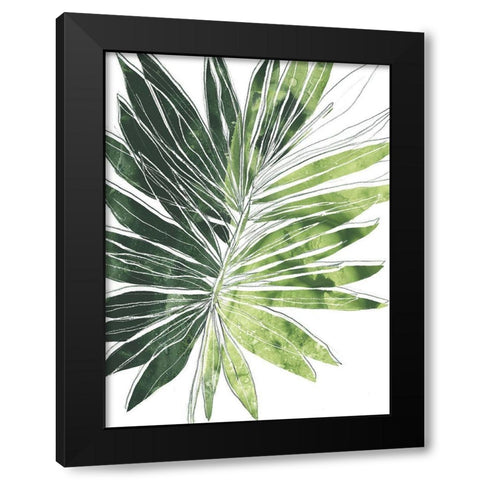 Expressive Palm I Black Modern Wood Framed Art Print with Double Matting by Vess, June Erica