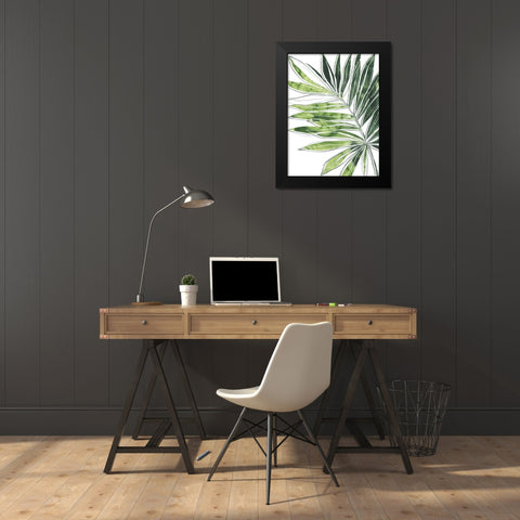 Expressive Palm IV Black Modern Wood Framed Art Print by Vess, June Erica