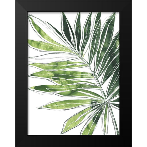 Expressive Palm IV Black Modern Wood Framed Art Print by Vess, June Erica