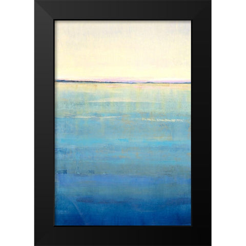 Ocean Blue Horizon I Black Modern Wood Framed Art Print by OToole, Tim