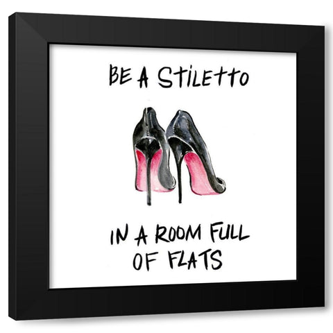 If the Shoe Fits II Black Modern Wood Framed Art Print with Double Matting by Moore, Regina