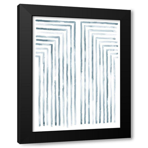Divisions I Black Modern Wood Framed Art Print with Double Matting by Lam, Vanna