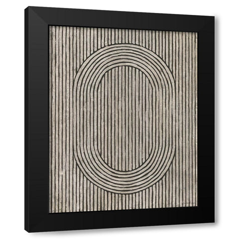 Cedar Grooves I Black Modern Wood Framed Art Print with Double Matting by Lam, Vanna