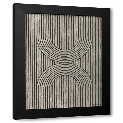 Cedar Grooves II Black Modern Wood Framed Art Print by Lam, Vanna
