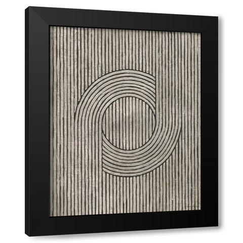 Cedar Grooves III Black Modern Wood Framed Art Print with Double Matting by Lam, Vanna