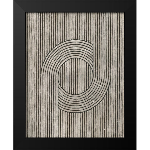 Cedar Grooves III Black Modern Wood Framed Art Print by Lam, Vanna