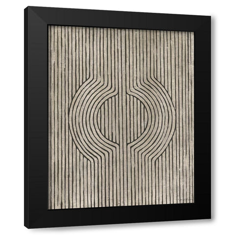 Cedar Grooves IV Black Modern Wood Framed Art Print with Double Matting by Lam, Vanna