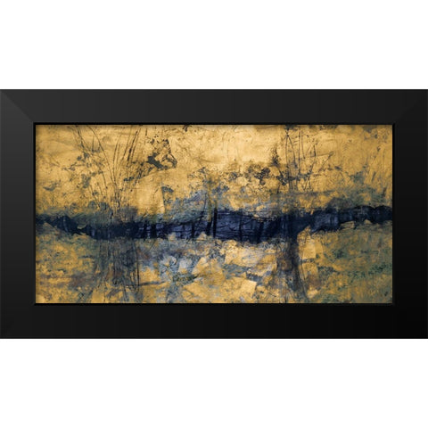 Etched Gold Black Modern Wood Framed Art Print by Willett, Michael