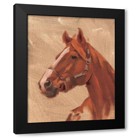 Thoroughbred I Black Modern Wood Framed Art Print with Double Matting by Green, Jacob