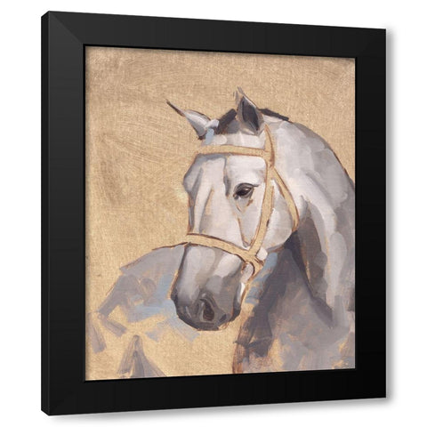 Thoroughbred V Black Modern Wood Framed Art Print with Double Matting by Green, Jacob