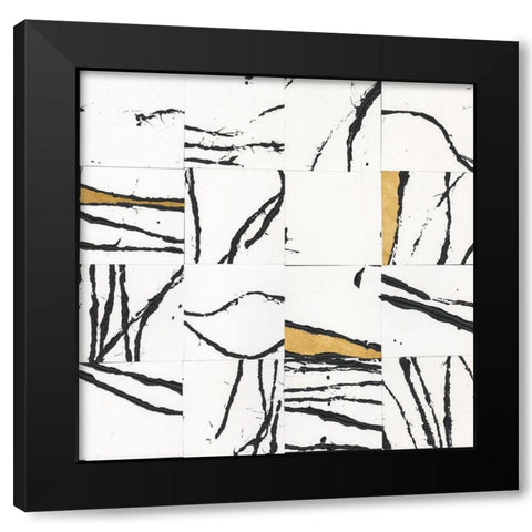 Sonic Illusion I Black Modern Wood Framed Art Print with Double Matting by Stramel, Renee W.