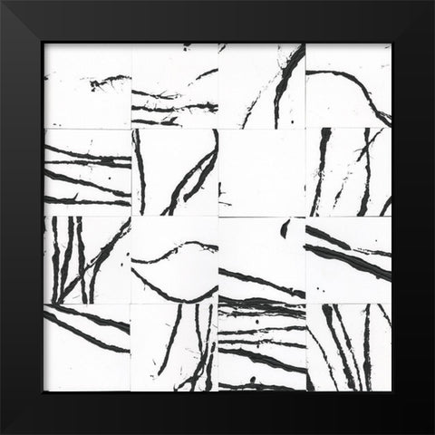 Sonic Illusion I Black Modern Wood Framed Art Print by Stramel, Renee W.