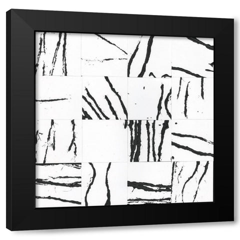 Sonic Illusion II Black Modern Wood Framed Art Print with Double Matting by Stramel, Renee W.