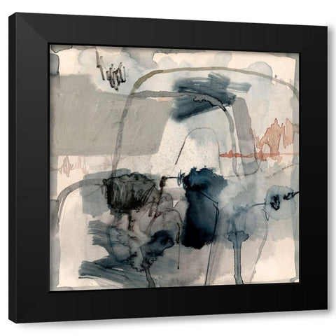 Torrential I Black Modern Wood Framed Art Print with Double Matting by Barnes, Victoria