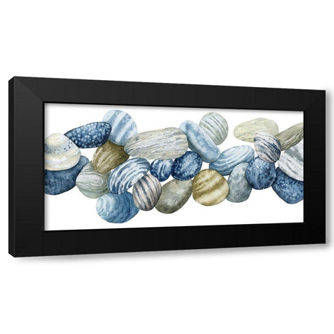 Found Pebbles III Black Modern Wood Framed Art Print with Double Matting by Popp, Grace