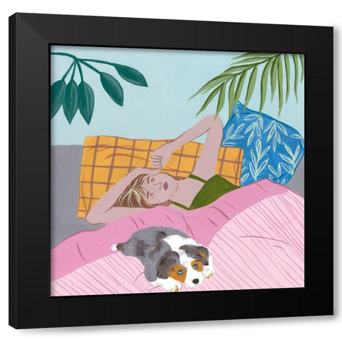 Lazy Afternoon III Black Modern Wood Framed Art Print with Double Matting by Wang, Melissa