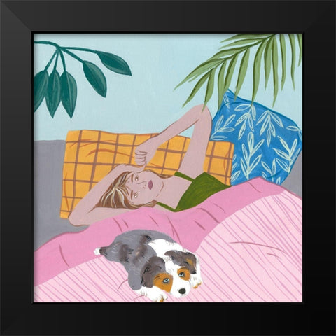 Lazy Afternoon III Black Modern Wood Framed Art Print by Wang, Melissa