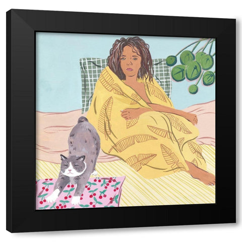 Lazy Afternoon IV Black Modern Wood Framed Art Print with Double Matting by Wang, Melissa