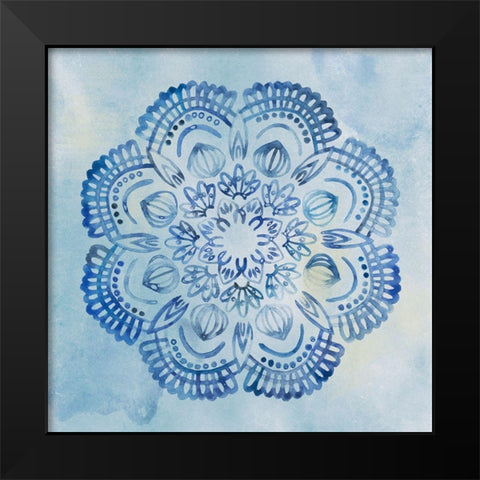 Mandala Dream II Black Modern Wood Framed Art Print by Wang, Melissa