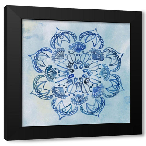 Mandala Dream IV Black Modern Wood Framed Art Print with Double Matting by Wang, Melissa