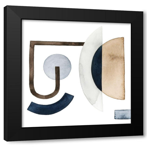 Moving Pieces I Black Modern Wood Framed Art Print by Popp, Grace