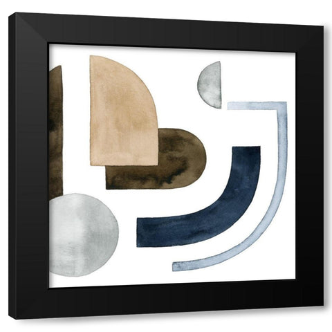 Moving Pieces III Black Modern Wood Framed Art Print by Popp, Grace