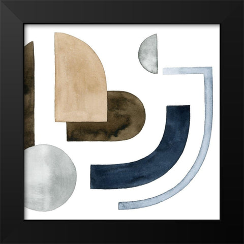 Moving Pieces III Black Modern Wood Framed Art Print by Popp, Grace