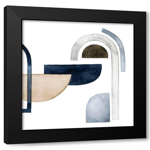 Moving Pieces V Black Modern Wood Framed Art Print with Double Matting by Popp, Grace