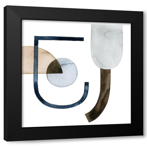 Moving Pieces VI Black Modern Wood Framed Art Print by Popp, Grace