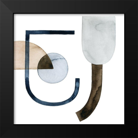 Moving Pieces VI Black Modern Wood Framed Art Print by Popp, Grace