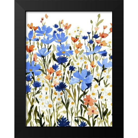 Bright Wildflower Medley II Black Modern Wood Framed Art Print by Caroline, Emma