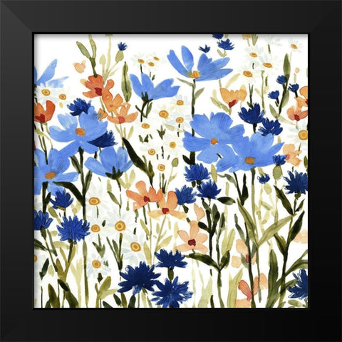 Bright Wildflower Medley III Black Modern Wood Framed Art Print by Caroline, Emma