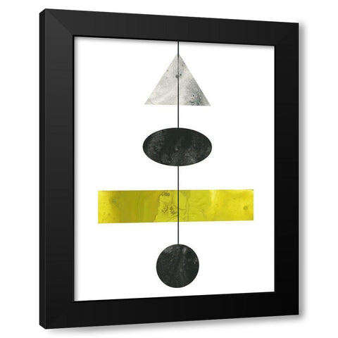 Geo Mobile II Black Modern Wood Framed Art Print with Double Matting by Vess, June Erica