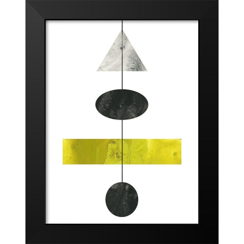 Geo Mobile II Black Modern Wood Framed Art Print by Vess, June Erica